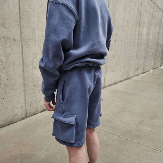 Iron Blue | Men's Cargo Classic Fit Lounge Shorts image 1