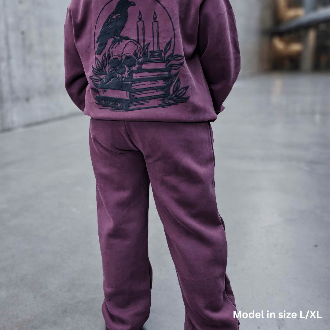 Raven Dusty Plum | Oversized Lounge Hoodie image 9