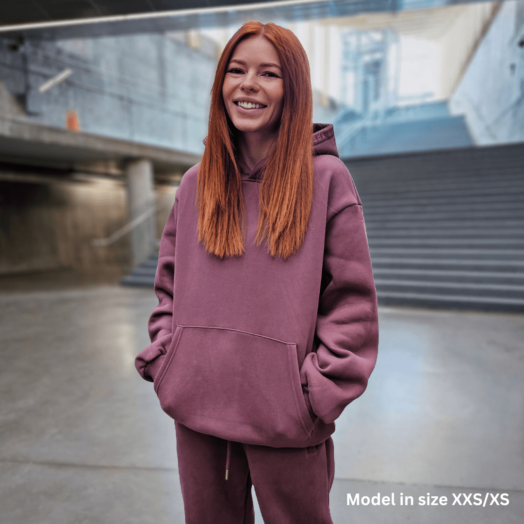 Raven Dusty Plum | Oversized Lounge Hoodie image 4