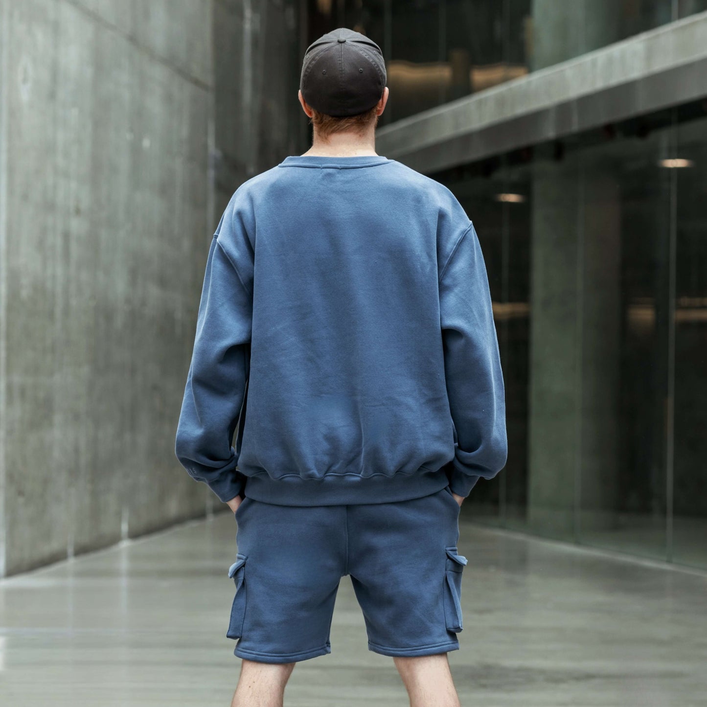 Iron Blue | Men's Cargo Classic Fit Lounge Shorts image 6