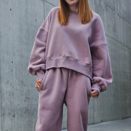 PRE-ORDER Book Dragon Dusty Lilac Cropped Crewneck