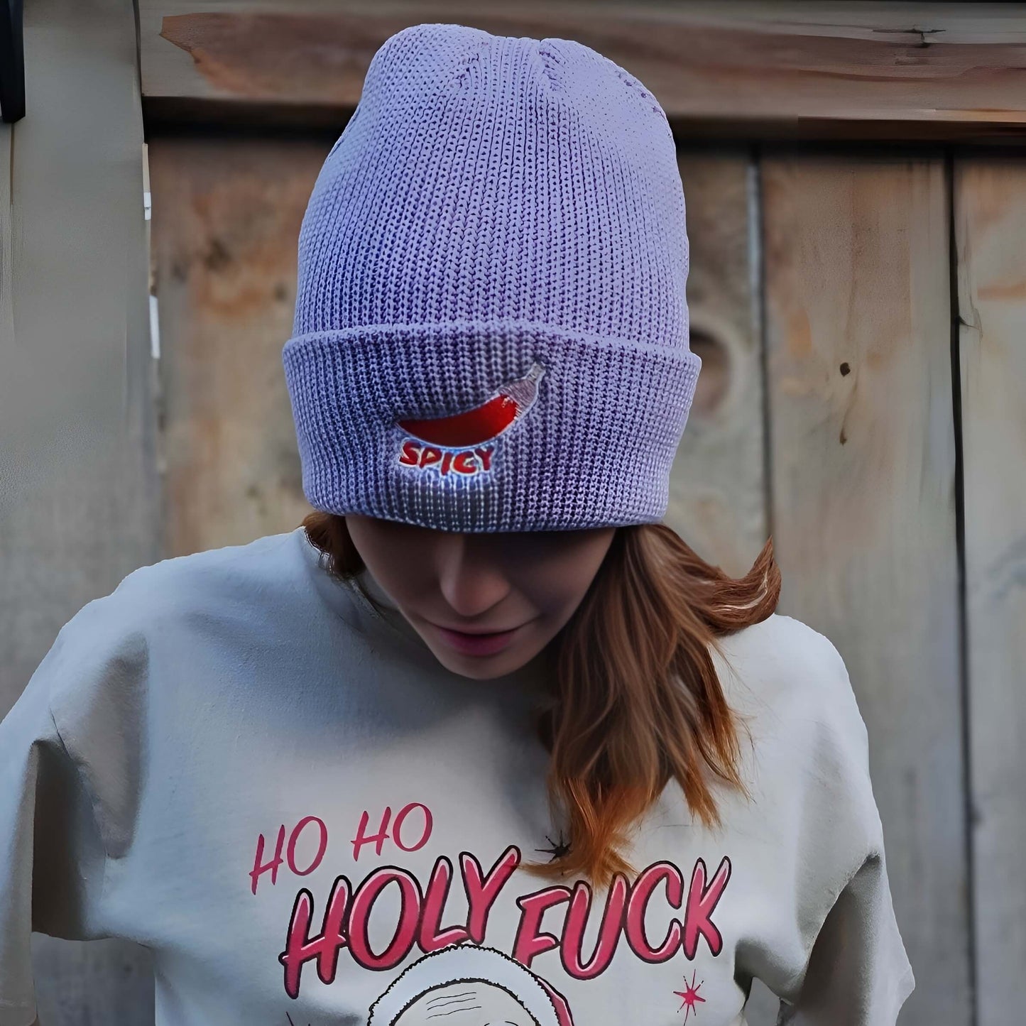 Purple Spicy Knit Beanie