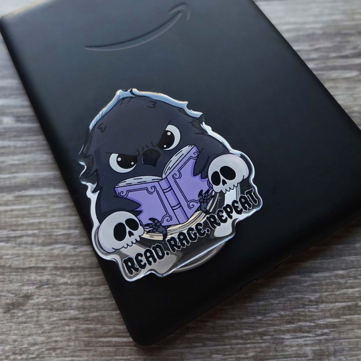 Read. Rage. Repeat. Phone/E-Reader Grip (Mag-Safe)