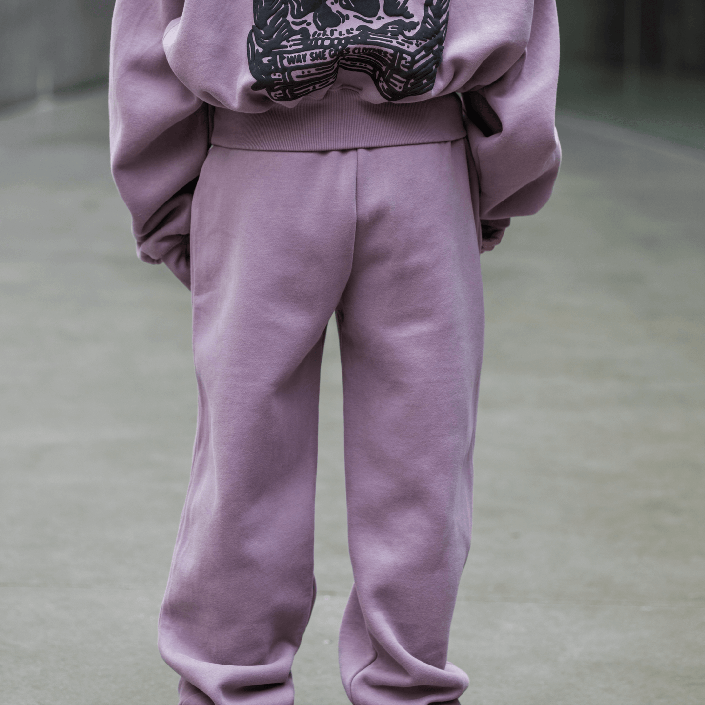 Dusty Lilac Rose | Oversized Lounge Sweatpants image 2