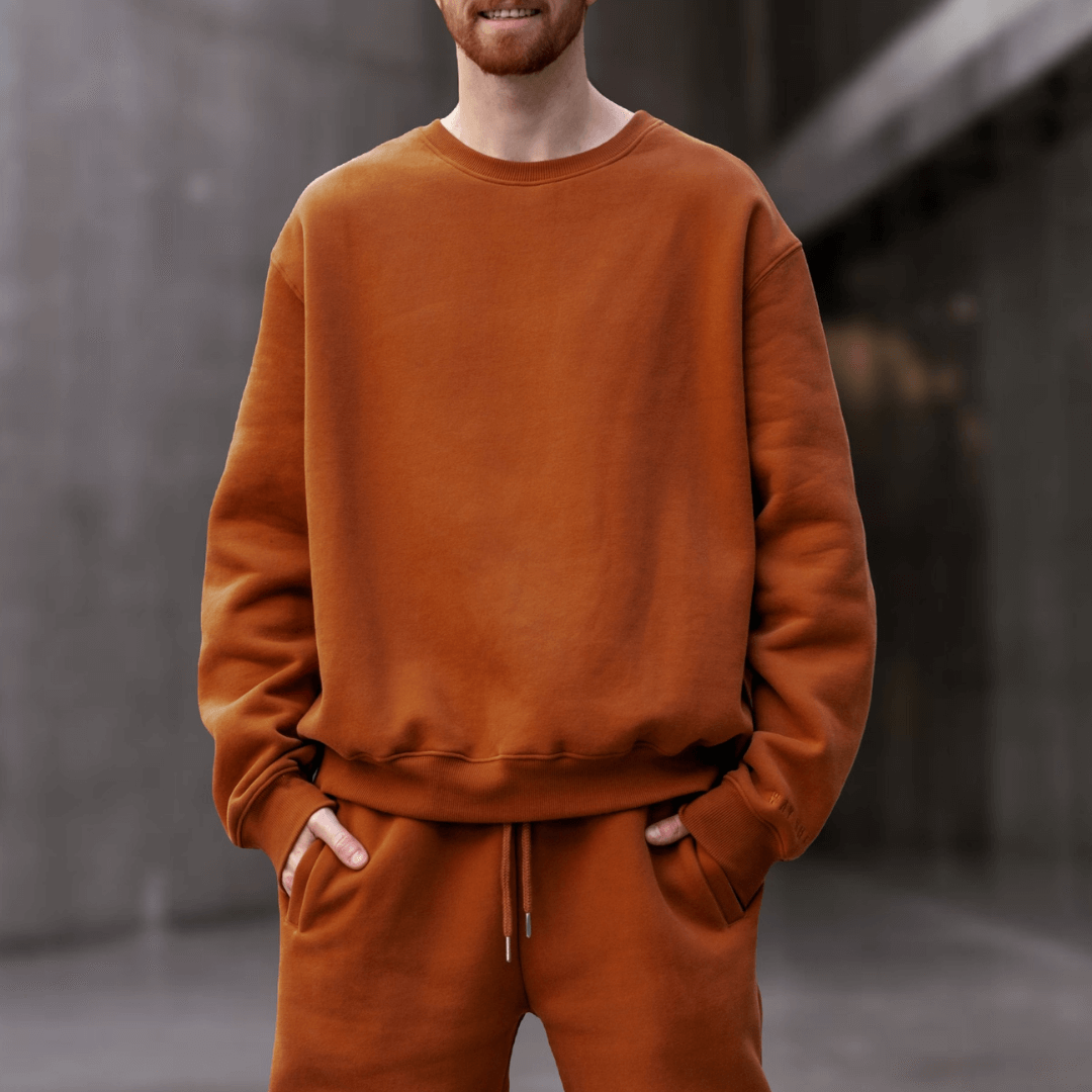 Burnt Orange | Oversized Lounge Crewneck image 7