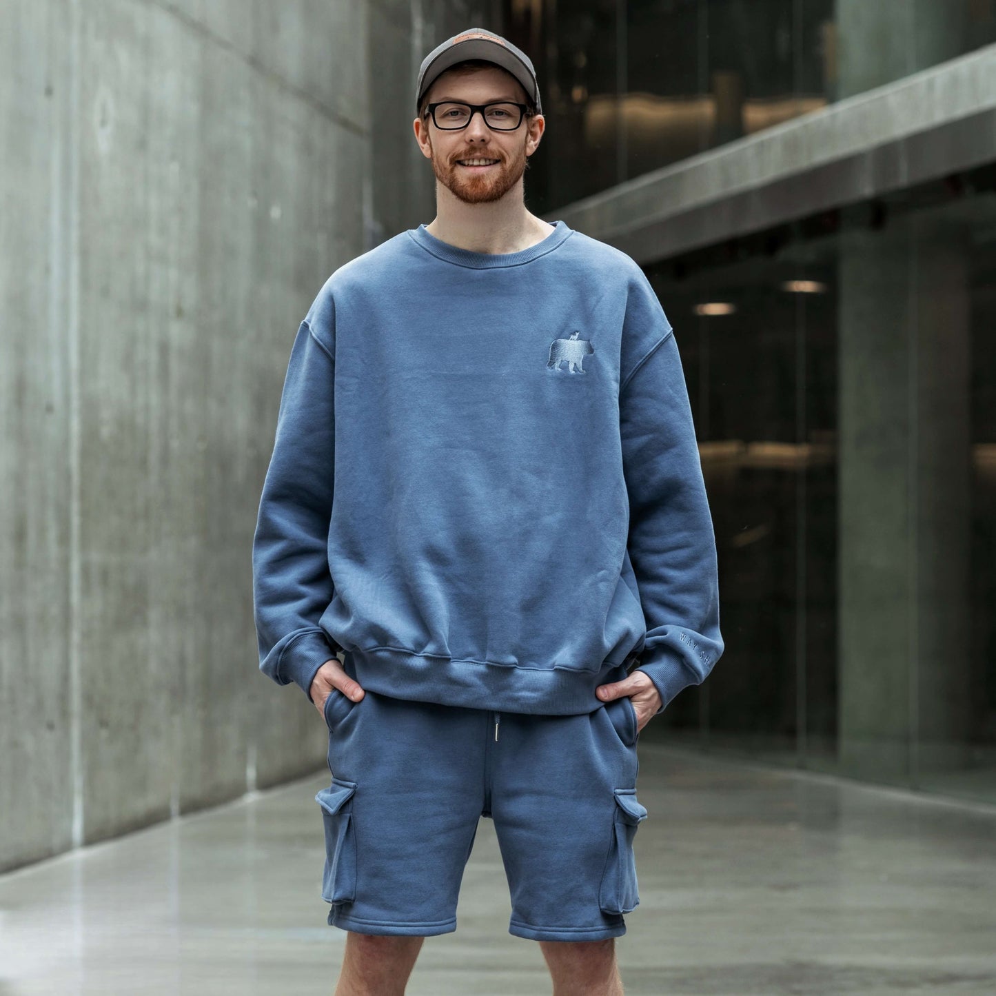 Iron Blue | Oversized Lounge Crewneck image 3