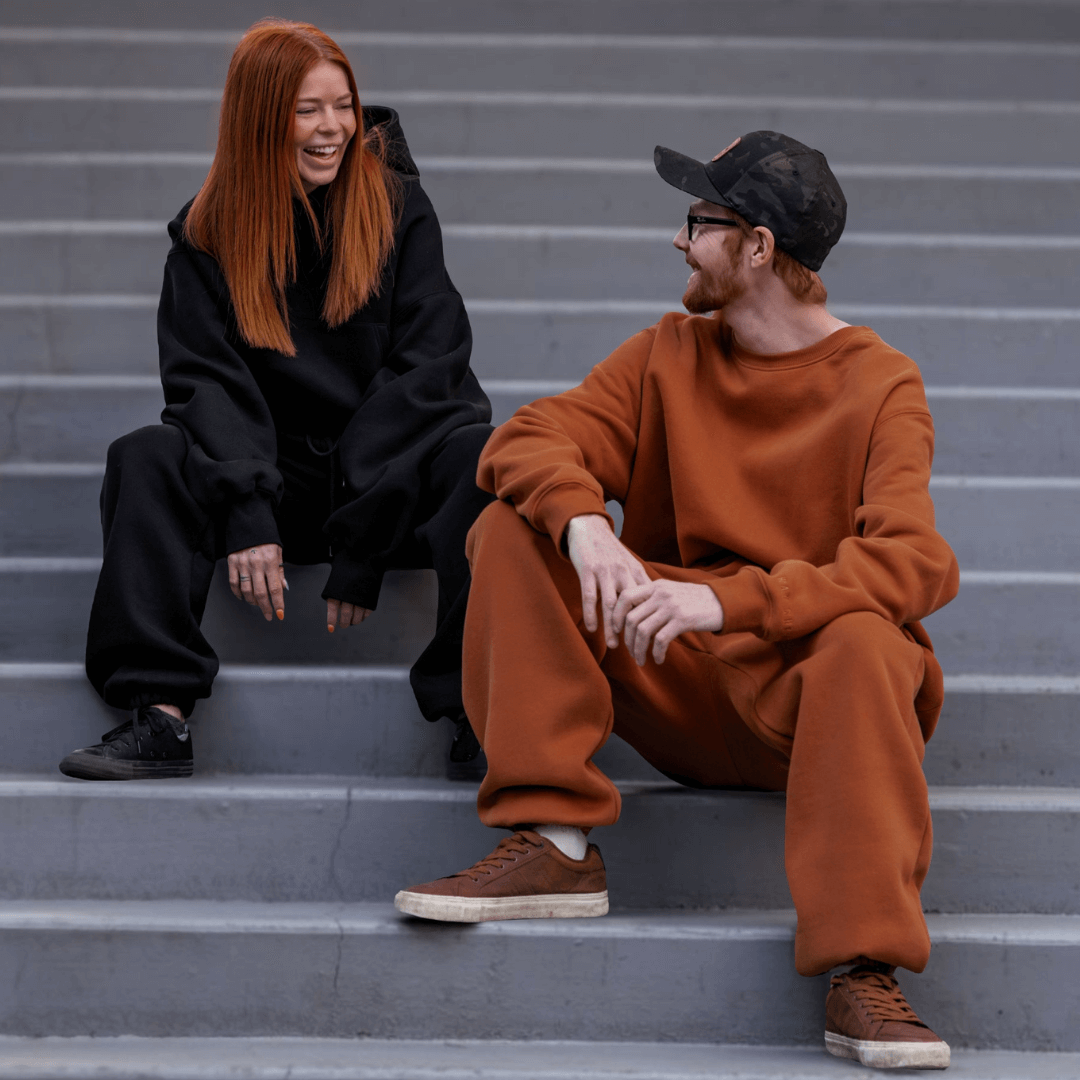 Burnt Orange | Oversized Lounge Crewneck image 2