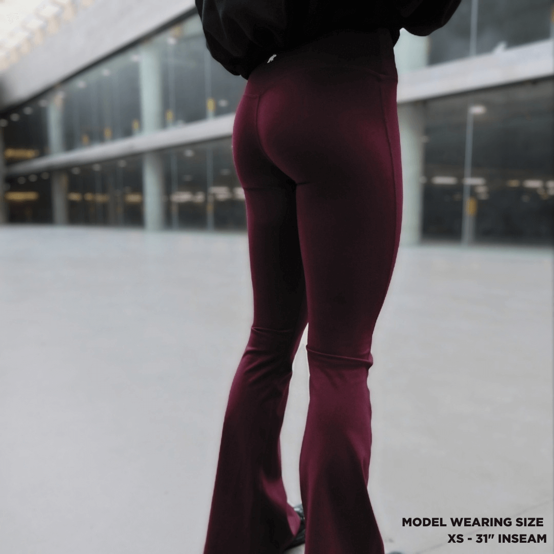 Flared Leggings Red Flare Dress Pants Reluna Front Slit Sculptseam High-Rise Flare Leggings Flared Leggings Red Flare Dress Pants Reluna Front Slit Sculptseam High-Rise Flare Leggings