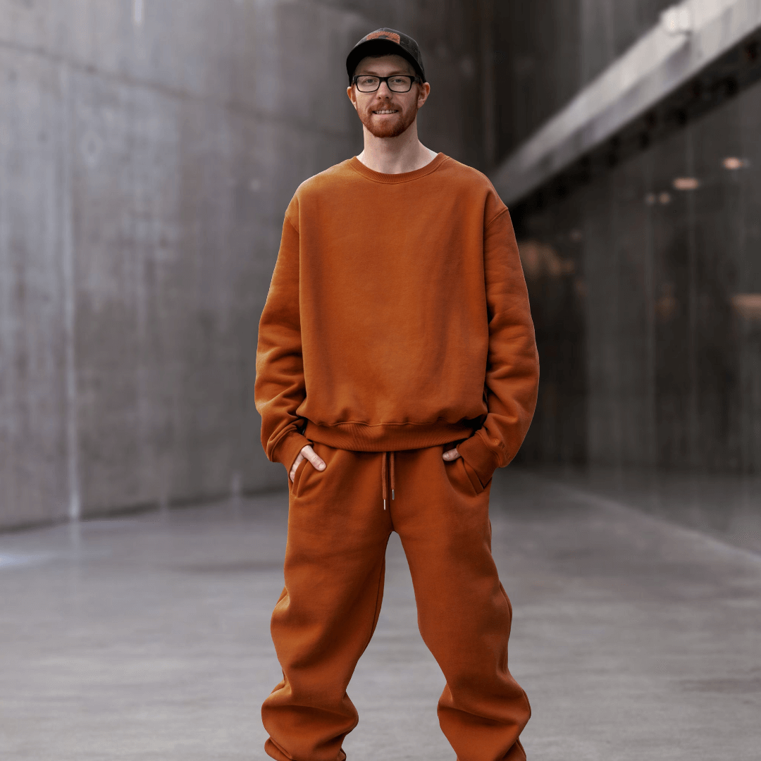 Burnt Orange | Oversized Lounge Crewneck image 8