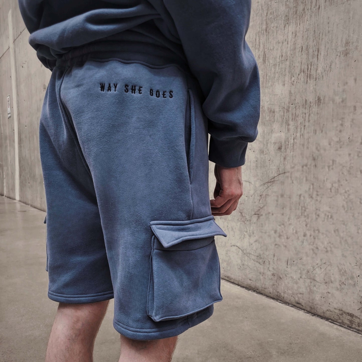 Iron Blue | Men's Cargo Classic Fit Lounge Shorts image 2