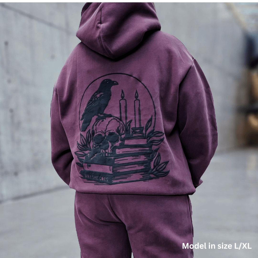 Raven Dusty Plum | Oversized Lounge Hoodie image 8