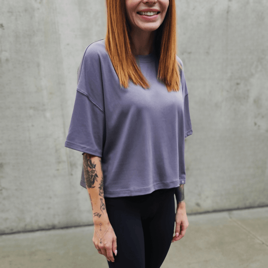 Frog Snail Cropped Butter Tee