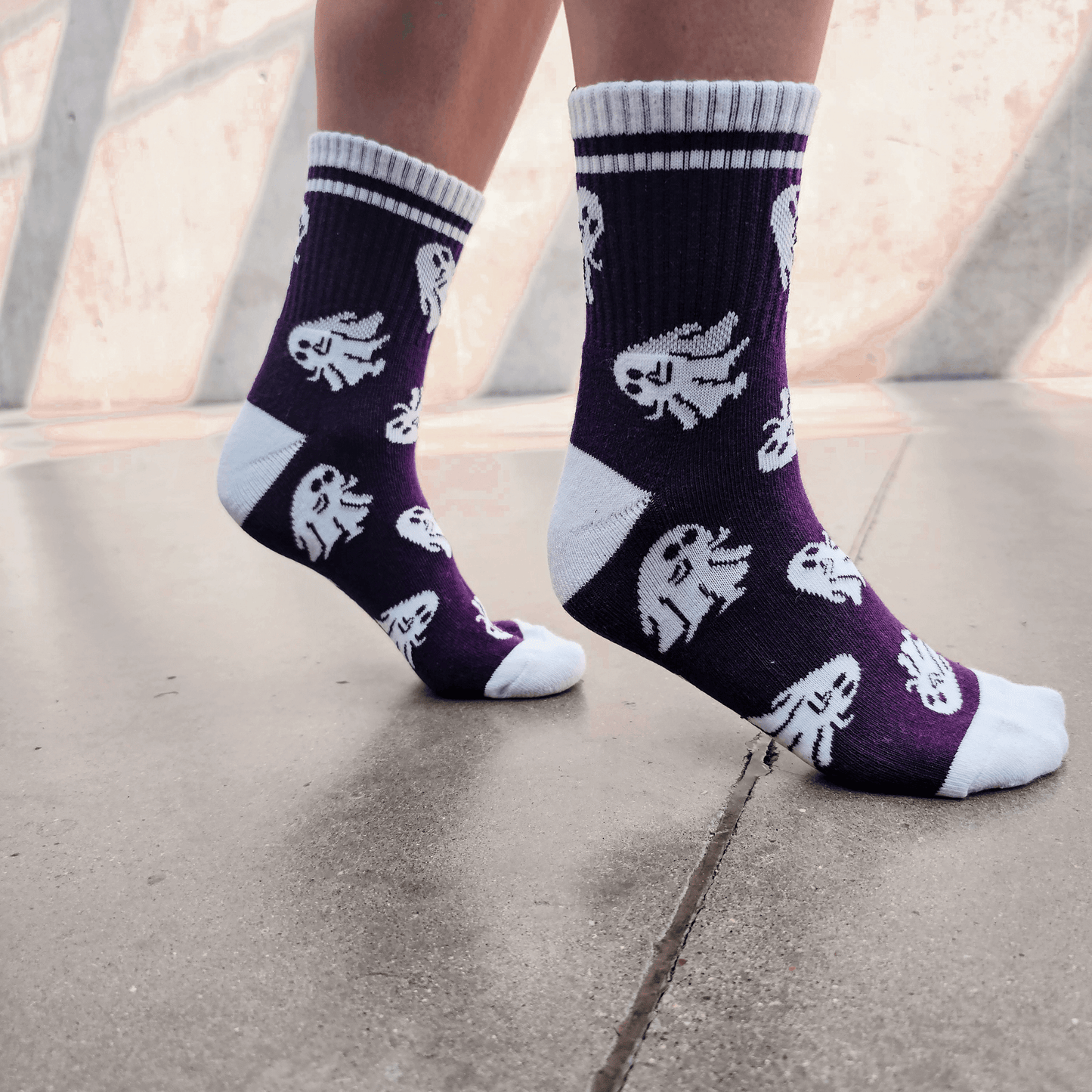 Sassy Ghost Socks Purple
