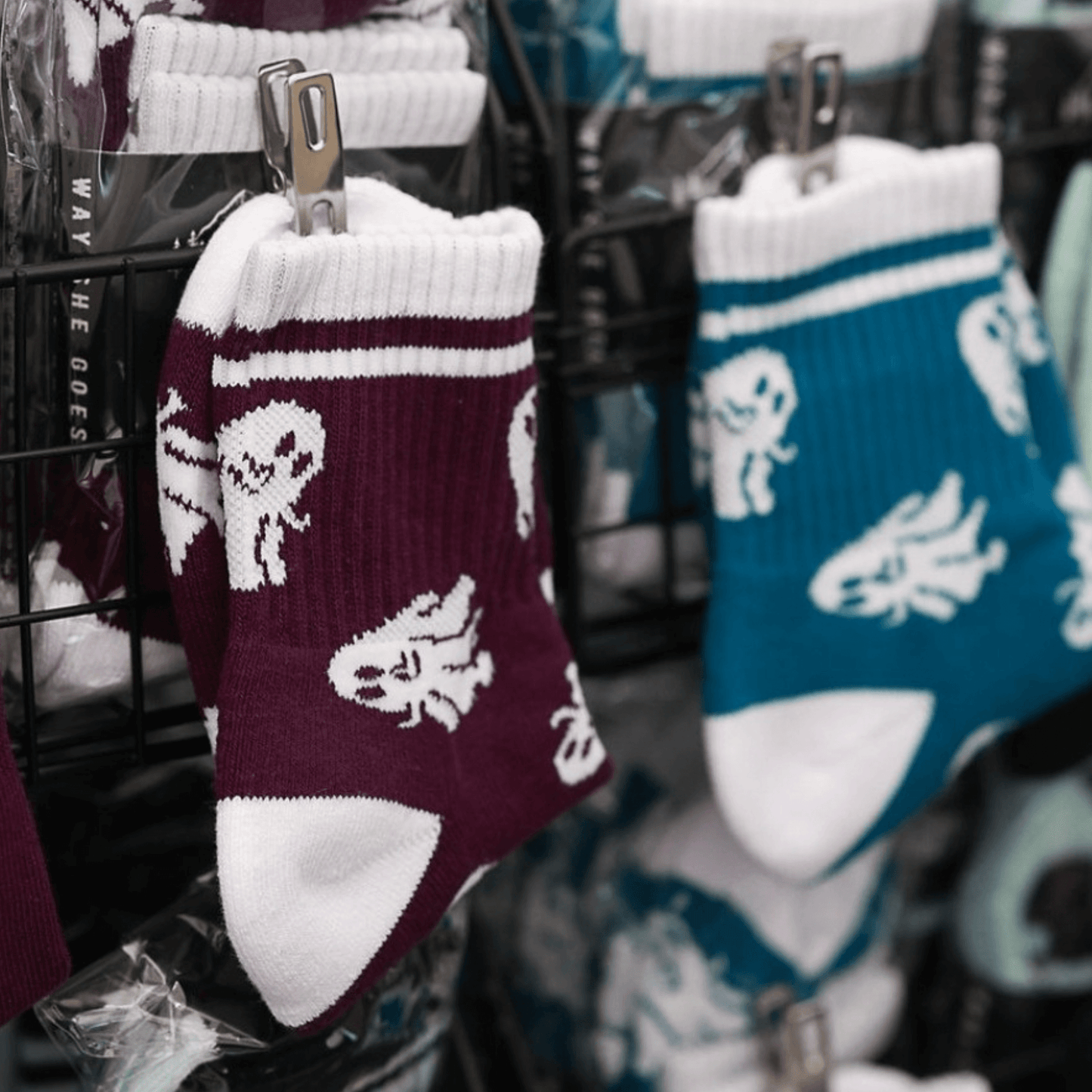 Sassy Ghost Socks Teal