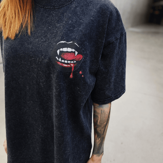 Black Stay Hydrated Vintage Oversized Tee