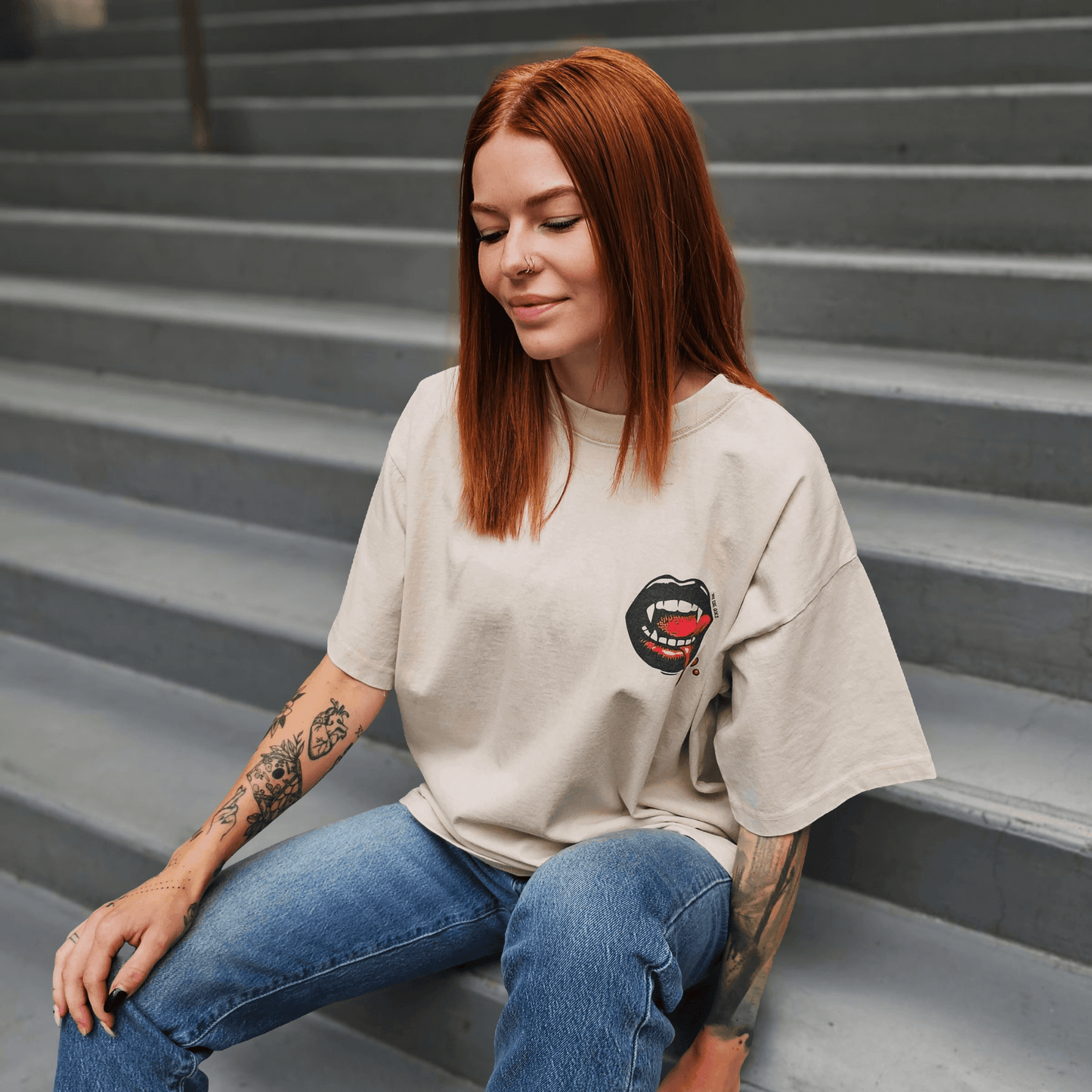 Stay Hydrated Vintage Oversized Tee