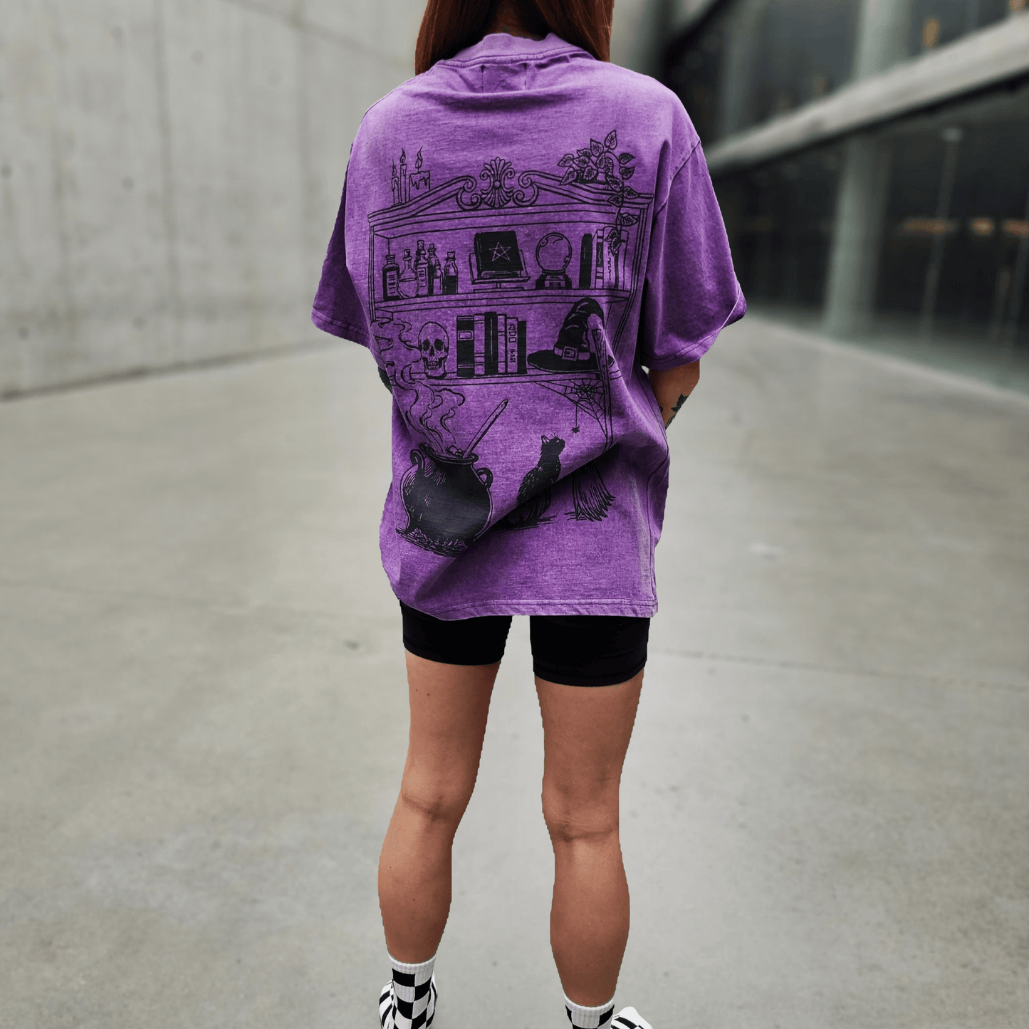 Purple Witches Library Vintage Tee