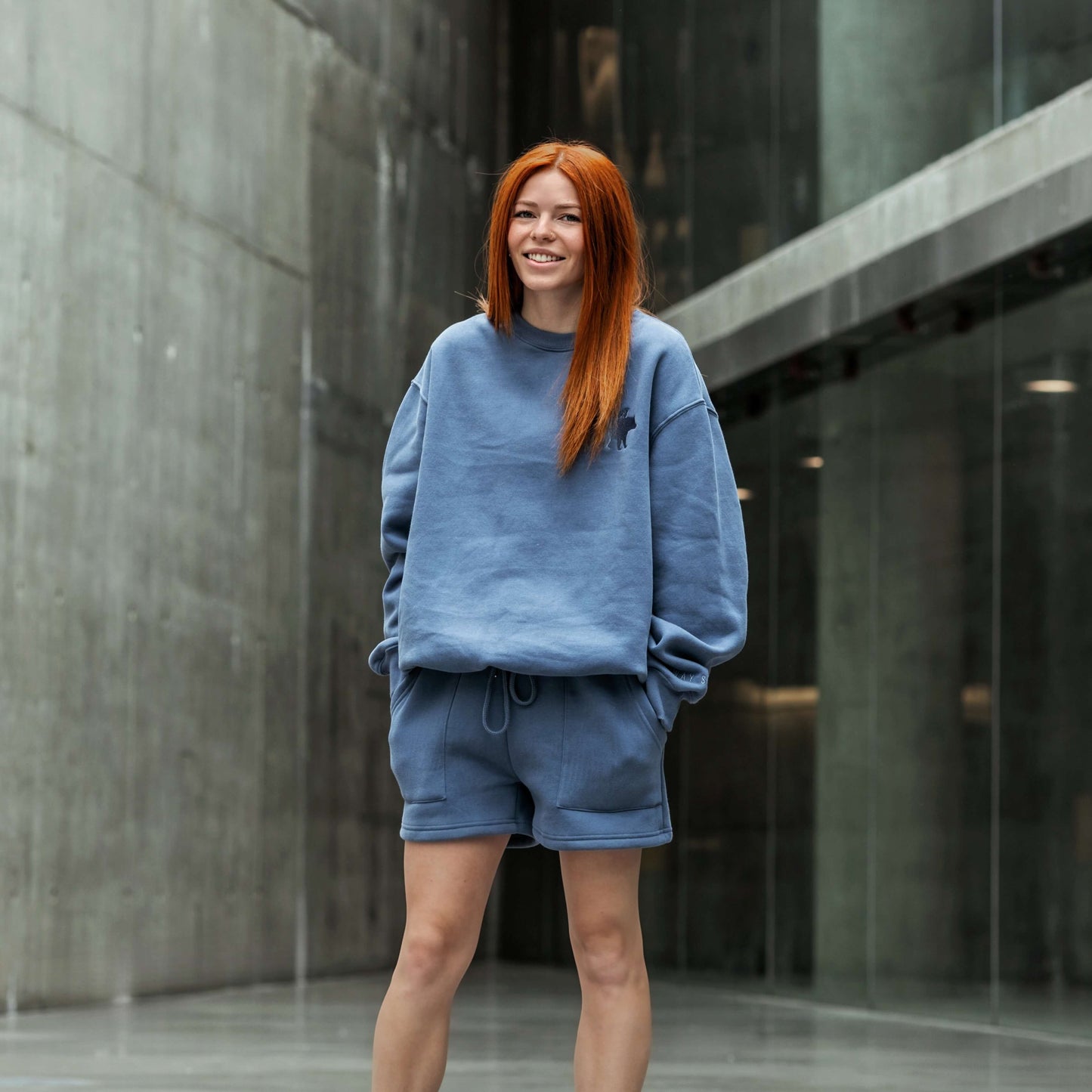 Iron Blue | Oversized Lounge Crewneck image 0