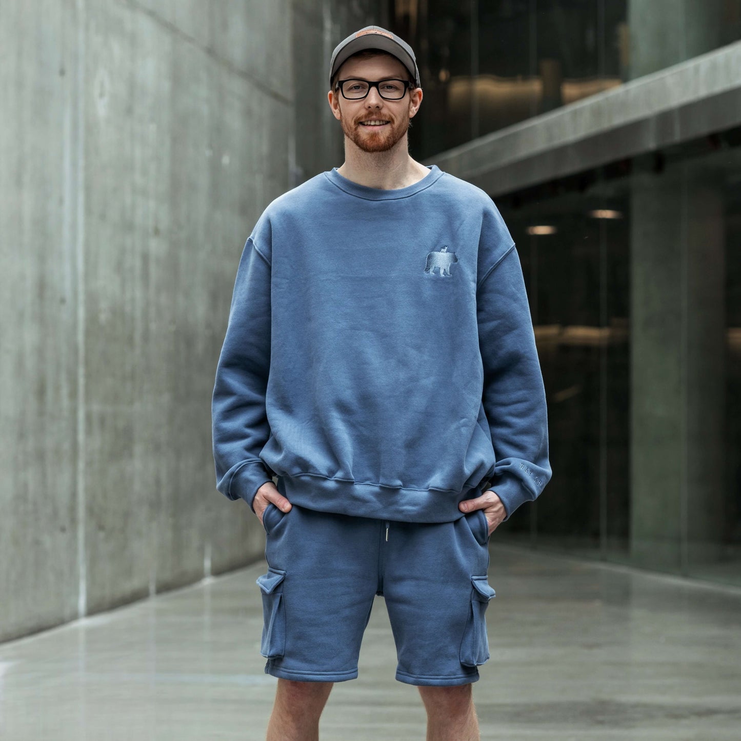 Iron Blue | Oversized Lounge Crewneck image 2