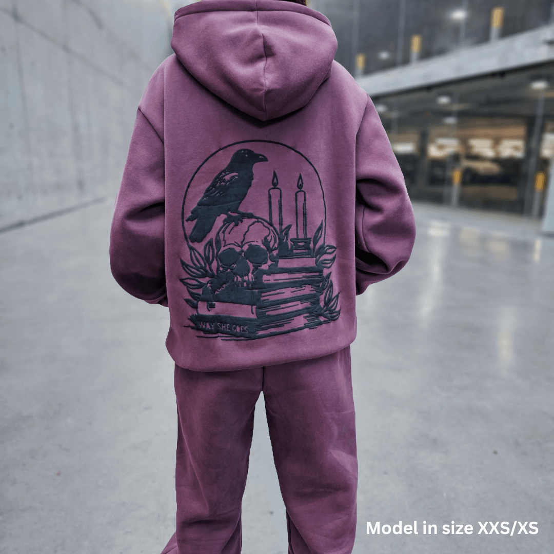 Raven Dusty Plum | Oversized Lounge Hoodie image 2