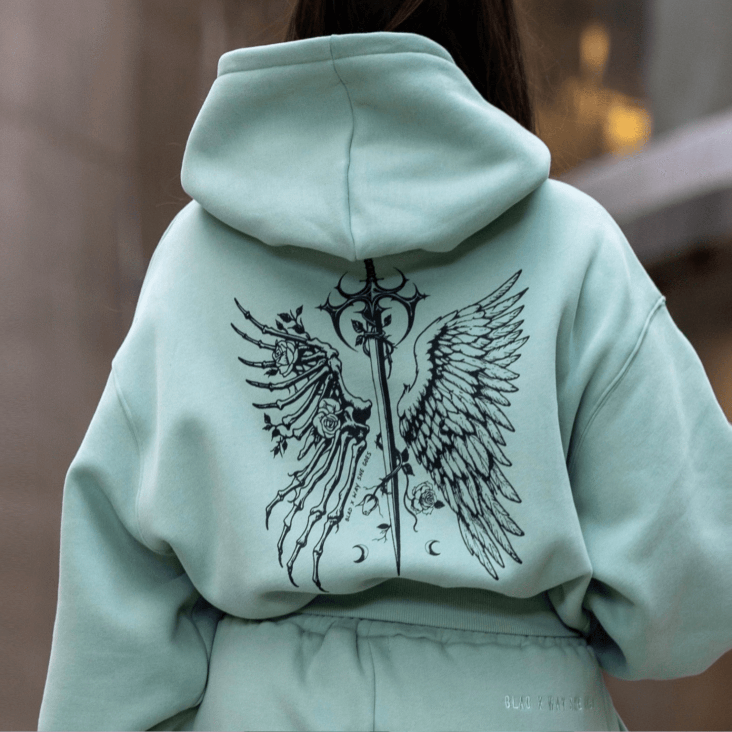 BLAD x WSGC | Sage Oversized Cropped Lounge Hoodie image 0