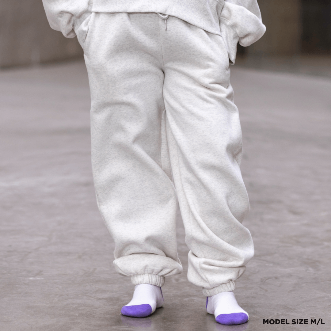 PRE-ORDER Heathered Grey | Oversized Lounge Sweatpants image 3