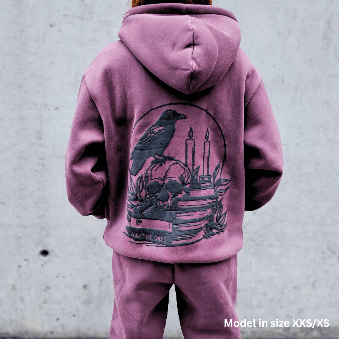 Raven Dusty Plum | Oversized Lounge Hoodie image 3