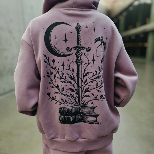 PRE-ORDER Book Dragon Dusty Lilac Zip-Up Hoodie