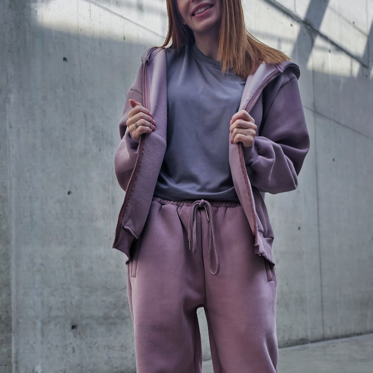 READY TO SHIP Book Dragon Dusty Lilac Zip-Up Hoodie