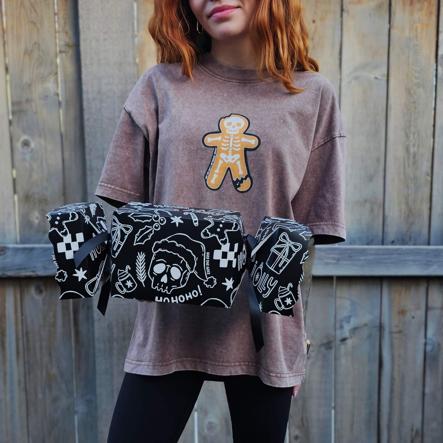 Gingerbread Skelly Vintage Tee