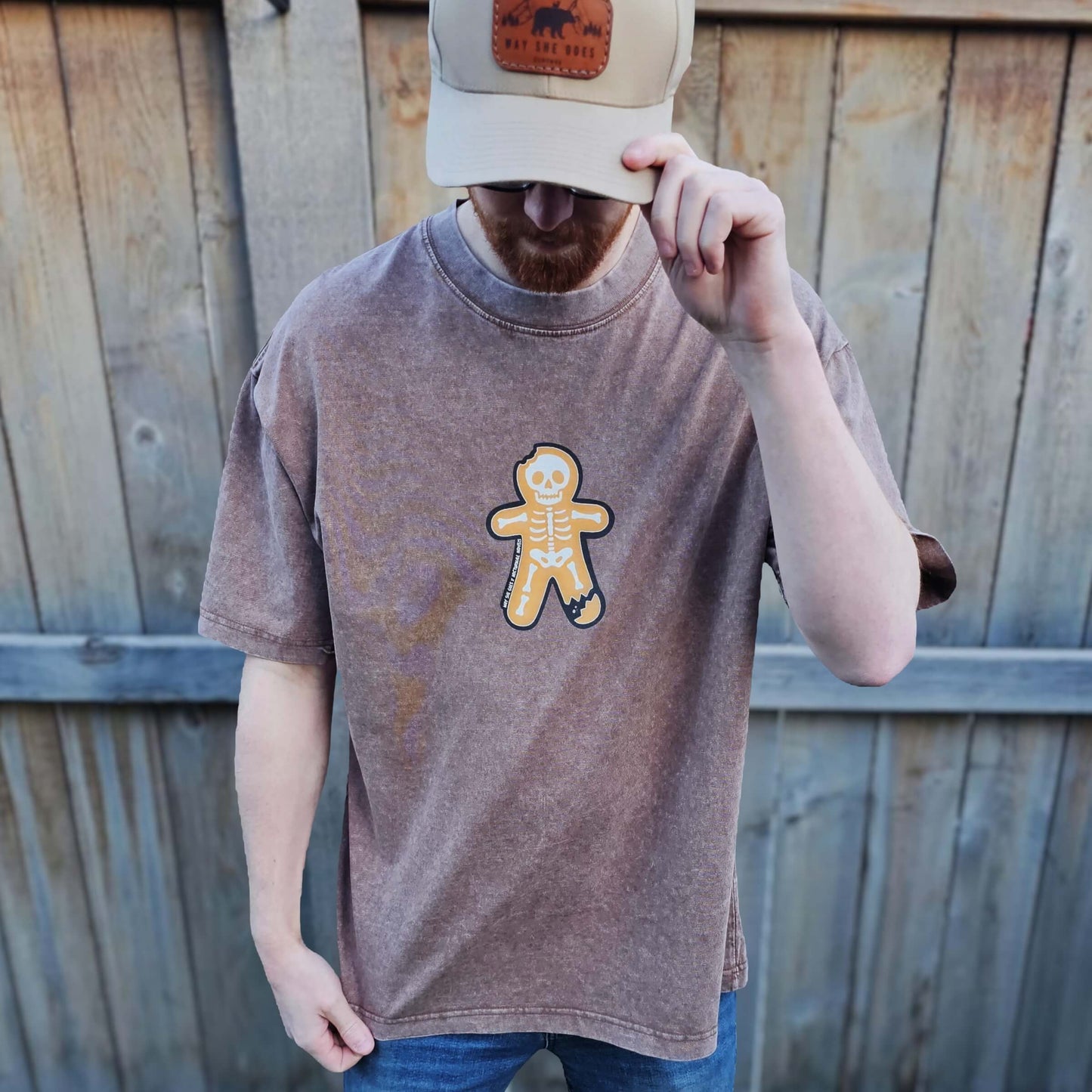 Gingerbread Skelly Vintage Tee