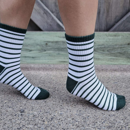 Green Striped Socks