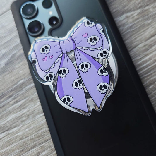 Skull Bow Phone/E-Reader Grip (Mag-Safe)