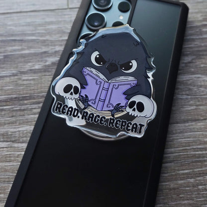 Read. Rage. Repeat. Phone/E-Reader Grip (Mag-Safe)