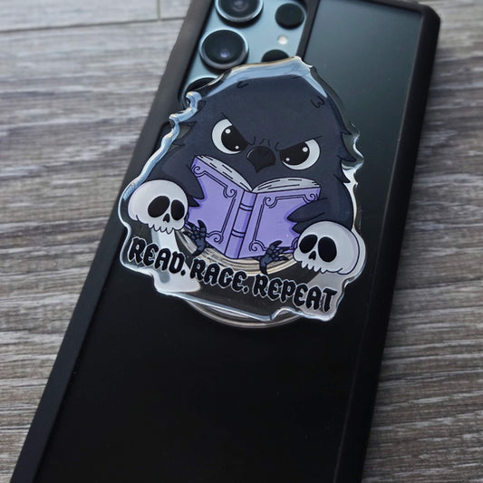 Read. Rage. Repeat. Phone/E-Reader Grip (Mag-Safe)