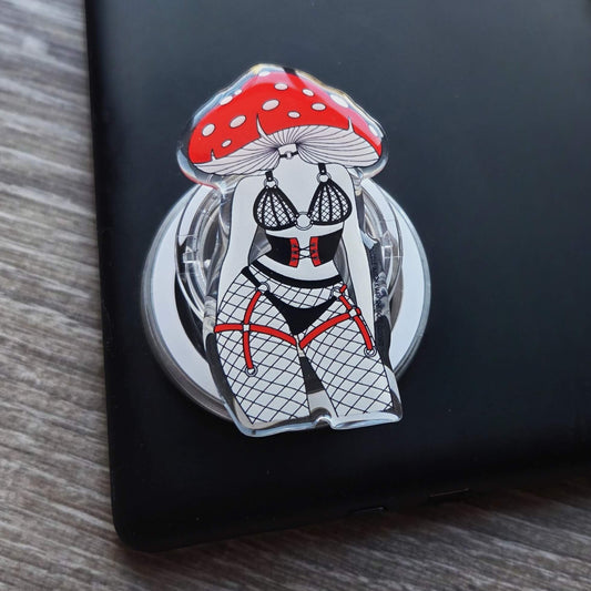 Mushroom Girl Phone/E-Reader Grip (Mag-Safe)