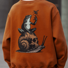 Frog Snail Crewneck Burnt Orange