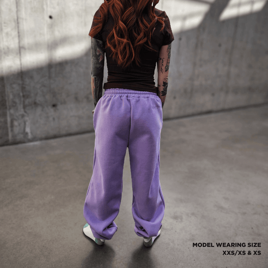 PRE-ORDER Lavender Skull Garden | Oversized Lounge Sweatpants image 1