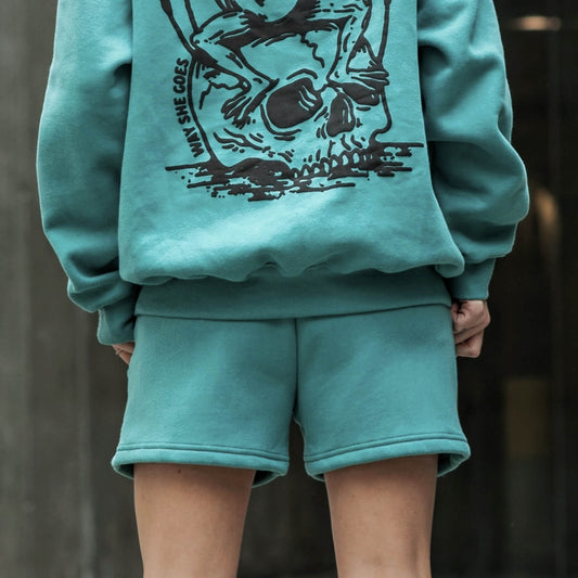 Teal Sage | Classic Fit Lounge Shorts image 1