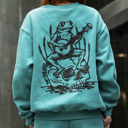 Teal Sage | Oversized Lounge Crewneck image 0