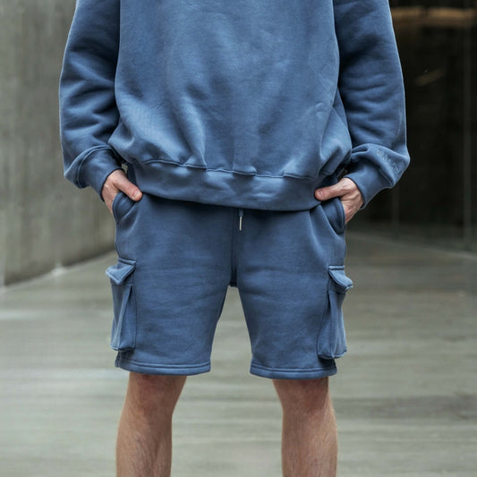 Iron Blue | Men's Cargo Classic Fit Lounge Shorts image 0