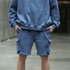 Iron Blue | Men's Cargo Classic Fit Lounge Shorts