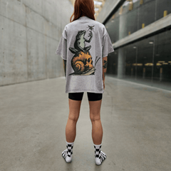 Grey Frog Snail Vintage Oversized Tee