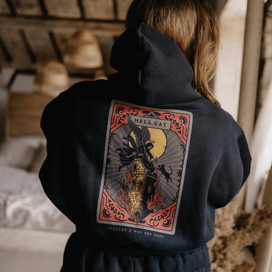 PRE-ORDER Hell Cat - Cropped Hoodie