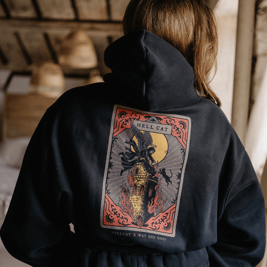 PRE-ORDER Hell Cat - Cropped Hoodie