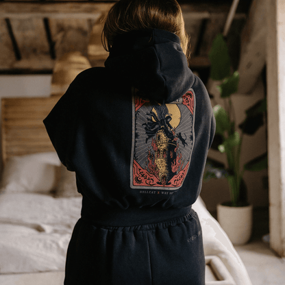 PRE-ORDER Hell Cat - Cropped Hoodie