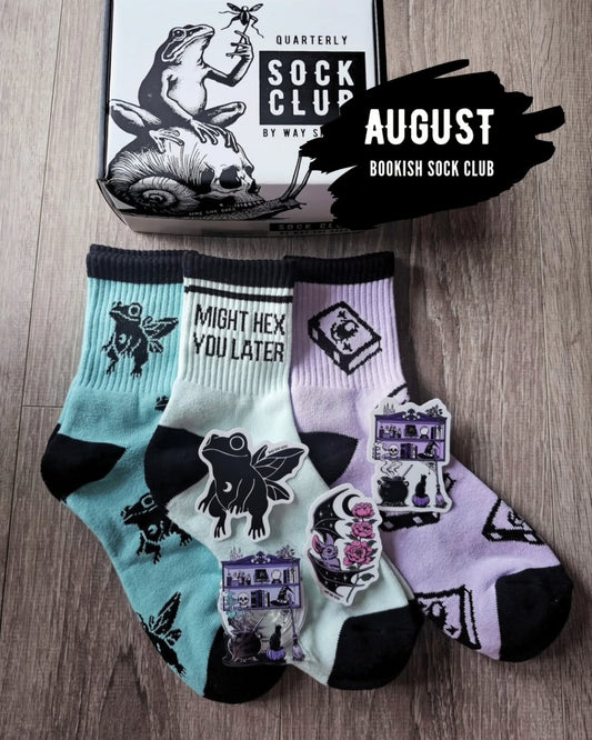 August Sock Club - The Witches Library