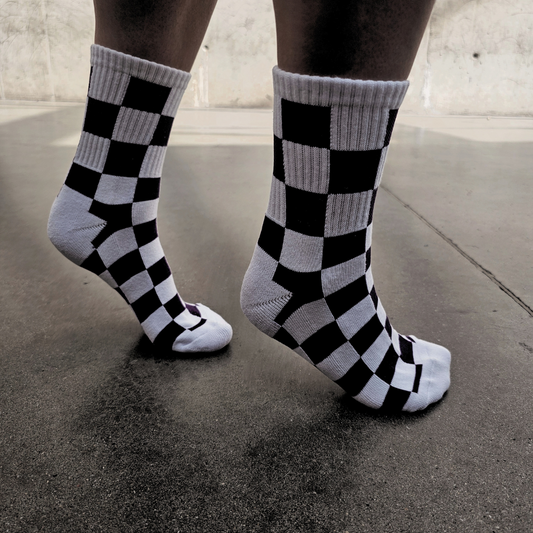 Black Checkered Socks