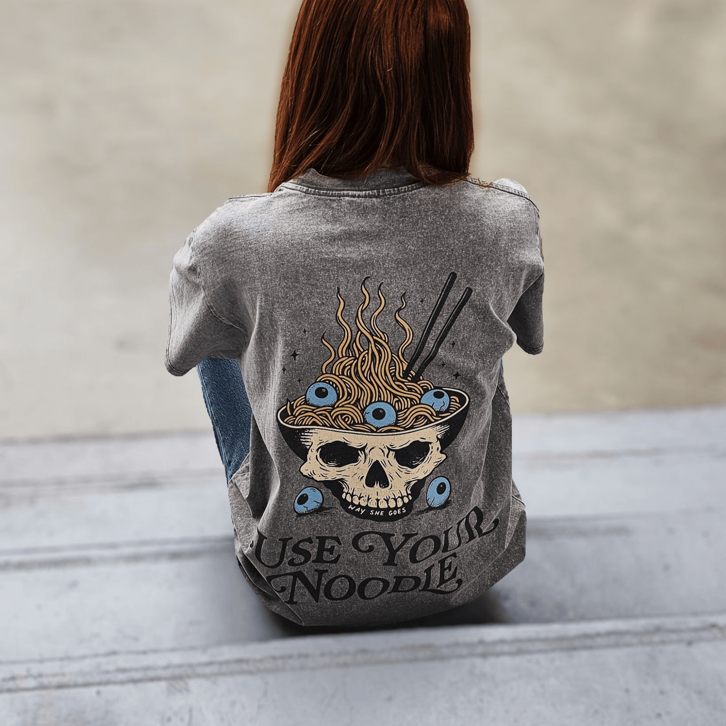 Use Your Noodle Vintage Oversized Tee