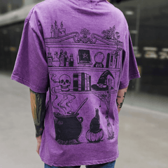 Purple Witches Library Vintage Tee
